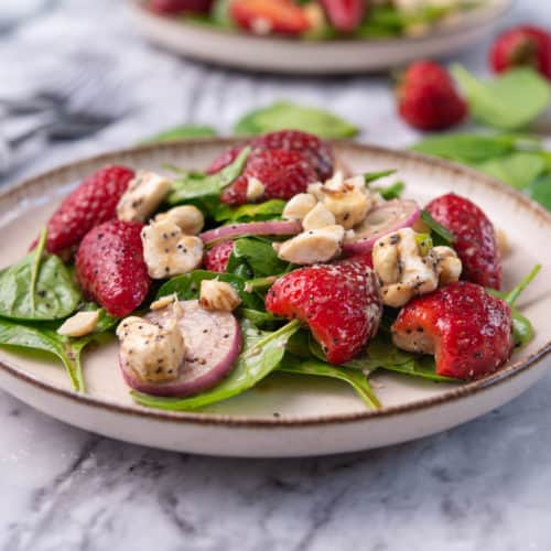 Strawberry spinach salad