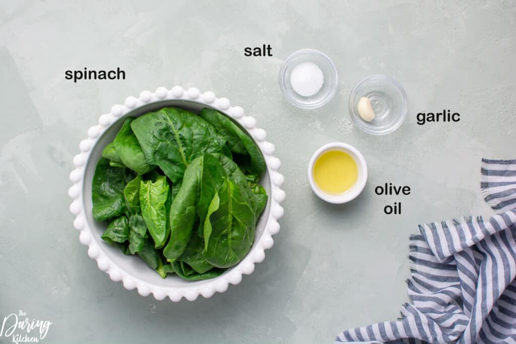 Sauteed Spinach Ingredients