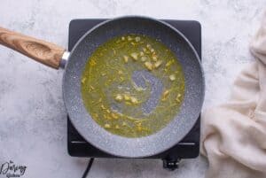 Heat olive oil over medium heat.