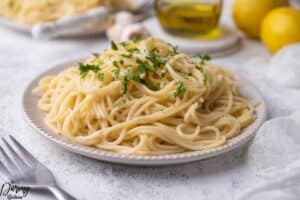 Serve pasta warm garnished with some chopped parsley
