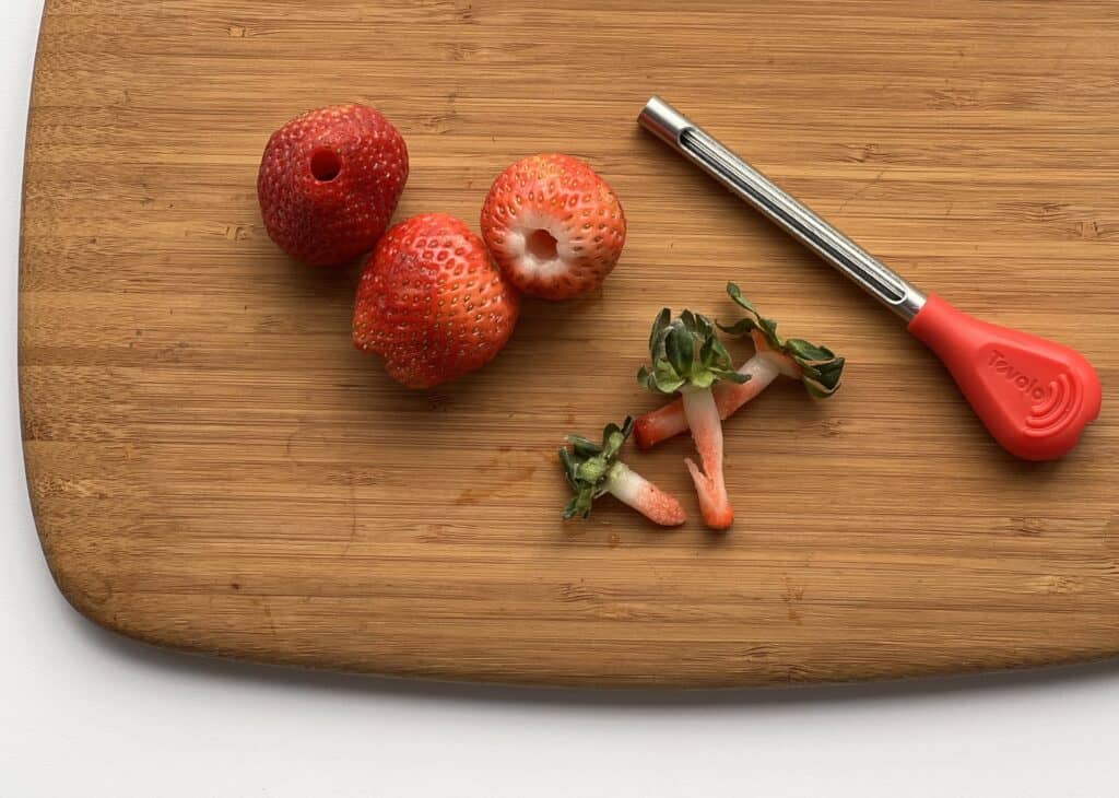 Strawberry Huller and Strawberry Slicer Set, Strawberry Tomato Potato  Pineapple Carrot Stem Remover, Wild Strawberry Corer Cutter Red